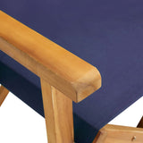 Chair Set of 2 Natural wood colour and Blue 45948