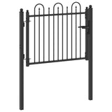 Fence Gate HORST 100 x 75 cm Metal Black Lockable 42034053
