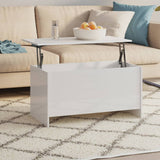 ZNTS Coffee Table High Gloss White 102x55.5x52.5 cm Engineered Wood 809671