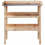 Plant Table with Shelves 78x38x82.5 cm Solid Wood Fir 156352