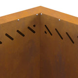 Smokeless Fire Pit Brown 58 x 58 x 51 cm Weathering Steel 858981