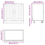 Sink Base Cabinet Lucca White Engineered Wood 853687