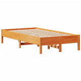 Bed Frame without Mattress Wax Brown 90x200 cm Solid Wood Pine 3306158