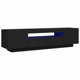 TV Cabinet with LED Lights Black 160x35x40 cm 804428