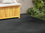 Stepping Stone 6 pcs Black 40.5 x 40.5 x 2 cm Rubber 42030072
