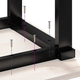 Coffee Table Legs O-Frame 80x70x43 cm Steel 357875