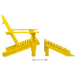 Garden Adirondack Chair with Ottoman Solid Fir Wood Yellow 315864