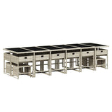 Garden Dining Set Light Grey, Anthracite, Black 3211367