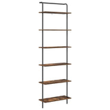 Bookshelf 6-Tier 60 x 24 x 203 cm Engineered wood Smoked Oak 879973