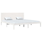 Bed Frame White Solid Pine Wood 200x200 cm Bed Frame 3104174