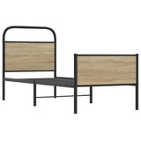 Bed Frame without Mattress 75x190 cm Sonoma Oak Engineered Wood 4100382