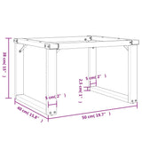 Coffee Table Legs O-Frame 50x40x38 cm Steel 357870