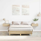 Bed Frame No Mattress Sonoma Oak 140x190 cm Engineered Wood 861059