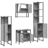 4 Piece Bathroom Furniture Set Grey Sonoma Engineered Wood 3214708