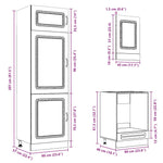 ZNTS 7 Piece Kitchen Cabinet Set Kalmar Grey Sonoma Engineered Wood 3314767