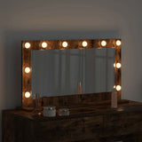 Vanity Mirror Rectangular Smoked Oak 80 x 45 x 18 cm 868321
