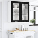 Hanging Cabinet Black Oak 80 x 31 x 80 cm Engineered Wood 884323