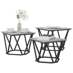 ZNTS Side Tables 3 pcs Grey Sonoma Engineered Wood 868282