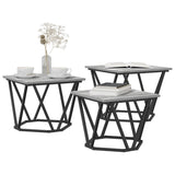 ZNTS Side Tables 3 pcs Grey Sonoma Engineered Wood 868282