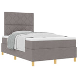 Box Spring Bed with Headboard Taupe 120 x 200 cm Fabric 3339690