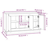 ZNTS Sideboard White 102x35x55 cm Engineered Wood 831885