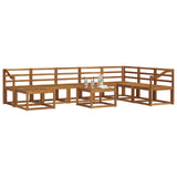 Outdoor Sofa Set 9 pcs Natural Solid Acacia Wood 3366862