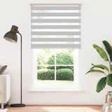 Zebra Blind Light Grey 130x200 cm Fabric Width 125.9 cm Polyester 4014475