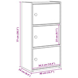 Bookcase Artisan Oak 40x24x77 cm Engineered Wood 860372