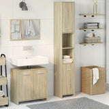 3 Piece Bathroom Furniture Set Sonoma Oak Engineered Wood 3324972