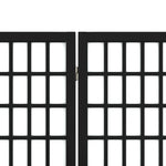 Folding 4-Panel Room Divider Japanese Style 160x170 cm Black 352080