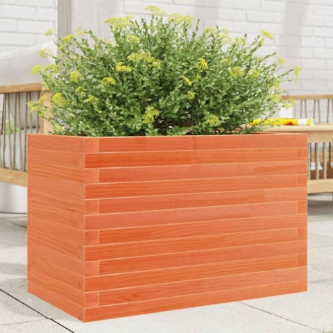 ZNTS Garden Planter Wax Brown 70x40x46 cm Solid Wood Pine 3282441