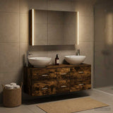 Bathroom Furniture Set 4 pcs Smoked Oak 3406987