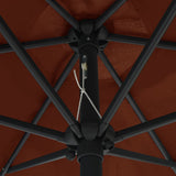 Garden Parasol with Aluminium Pole 270x246 cm Terracotta 47349