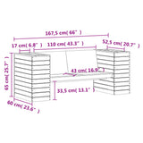 Planter Bench 167.5x60x65 cm Solid Wood Douglas 832546