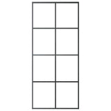 Sliding Door Black 90x205 cm ESG Glass and Aluminium 151670