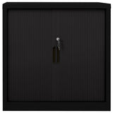 Sliding Door Cabinet Black 90x40x90 cm Steel 336431