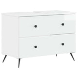 2 Piece Bathroom Cabinet Set BREDA High Gloss White 3417562