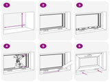 Tilt Basement Window RISOR 60 x 45 cm PVC and Clear Plain Glass 42047796