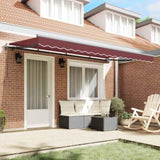 Retractable Awning Burgundy 400 x 200 cm Fabric 3329816