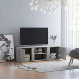TV Cabinet Concrete Grey 120x34x37 cm Engineered Wood 801165