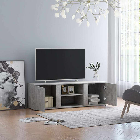 TV Cabinet Concrete Grey 120x34x37 cm Engineered Wood 801165