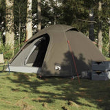 Camping Tent Dome 4-Person Brown Waterproof 4009619