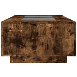 Coffee Table with Infinity LED Smoked Oak 116x69x40 cm 3284060