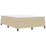 Bed Frame with Mattress Light Green Grey 140 x 190 cm Fabric 3399124