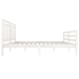 3100655 Bed Frame without Mattress White Solid Wood 140x200 cm