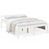 Senior Bed without Mattress White 150x200cm King Size 810620