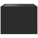 ZNTS Coffee Table with Infinity LED Black 40x40x30 cm 847596