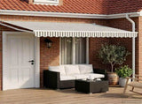 Solar Electric Awning 5 x 3 m Anthracite and White Stripe 3420013