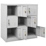 Locker Cabinets 5 pcs Light Grey 90x45x92.5 cm Steel 3095243