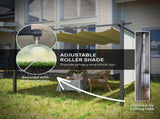 3 x 4m Metal Pergola with Retractable Roof and Roller Shade, Wall-Mounted or Free Standing Garden T3398P317749